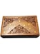 QUESERA&reg; Exquisitely Hand Brass-Filled Wooden Jewelry Box with Mystery Lock/Handmade Decorative Case  Kit  Vanity  Organizer For Women,Girls,Necklaces,OUD BOX,Storage,Money,Wedding Gift,(8 x 5 inch)