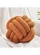 Uvvyui Knot Pillow Ball, Soft Home Decorative Pillows, Round Throw Pillow, Handmade Knotted Plush Pillow, Round Boucle Pillow Cushion (11 Inches Caramel)