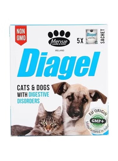مكمل غذائي ميرفيو دياجيل للقطط والكلاب التي تعاني من الإمساك أو اضطرابات الجهاز الهضمي، 5 أكياس × 10 جم من ڤارماسي