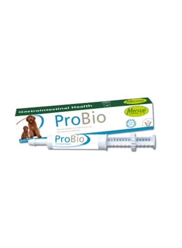 معجون MERVUE ProBio Plus بروبيوتيك وبريبايوتيك لدعم صحة الأمعاء والمناعة للكلاب والجراء 30 مل من ڤارماسي
