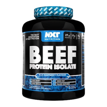 NXT Nutrition Beef Isolate, Blue Raspberry, 4 LB