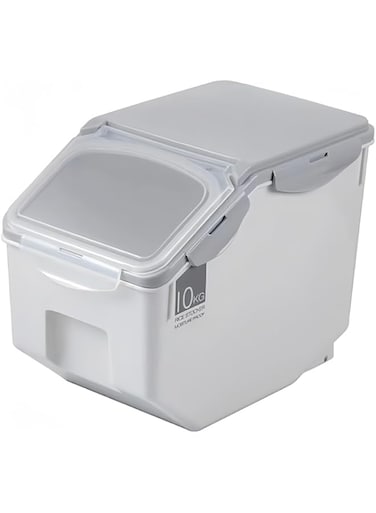 ORCHID M&reg; Large 10KG Food Containers, Rice Bucket, Food Storage Bins with Lids Scooper, Airtight Kitchen Storage Containers to Store Dry Food, Cat Dog Food Storage Container