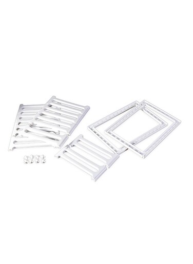 Home Care Kitchen Sink Drain Rack &ndash; Detachable Dish Drainer for Washing/Drying, Plastic Plate Stand Drainer, Non-Toxic, 2-Tier Adjustable Kitchen Rack with Screws   Kitchen Racks