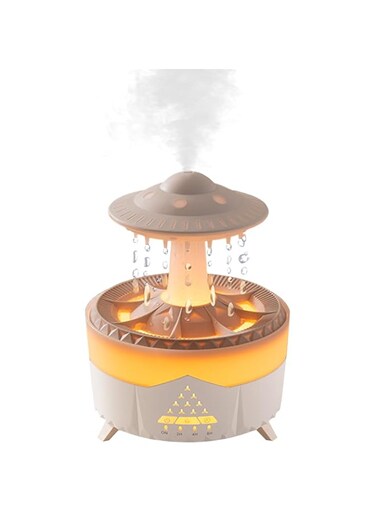 YeeHang UFO Essential Oil Diffuser,Rain Drips Sound Aromatherapy Fragrant Oil Humidifier with 7 Colors LED Night Light,Remote Control, Timers and Auto-off Safety switch for Home Bedroom Office Yoga