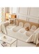 Double Sided Chenille Sofa Cover, Sofa Cover Towel, Couch Slipcovers with Tassels Couch,Stylish Sofa Cover can be used as Sofa Blanket, shawl, Usable in All Seasons (Beige, 180 * 180)