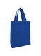 ToteBagFactory Set of 12- Small Gift Tote Bag Book Bag Bulk Non Woven Bag Multipurpose Art Craft Screen Print School Bag (Royal)