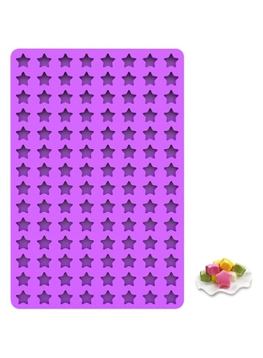 sofliym Mini Star Silicone Molds with Scraper for Baking, Chocolate Making, and Crafts