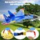 SU-27 RC Airplane,2.4GHz 2 Channel Remote Control Plane with Gyro Night Lights and 1 Batteries, Easy to Fly