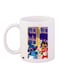 Cartoon Printed Coffee Mug White/Red/Blue 11ounce