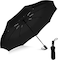 Compact UV Protection Umbrella for Summer Sun and Rain - Black