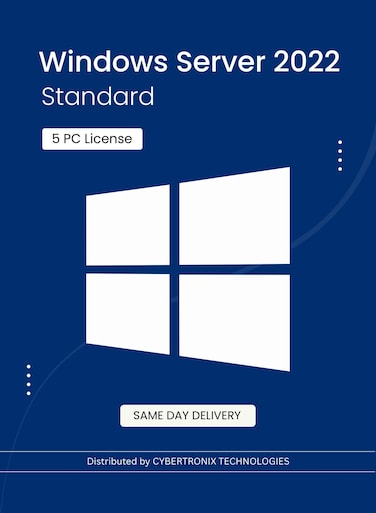 Microsoft Windows Server 2022 Standard   5 PC License   Digital License   SAME DAY DELIVERY