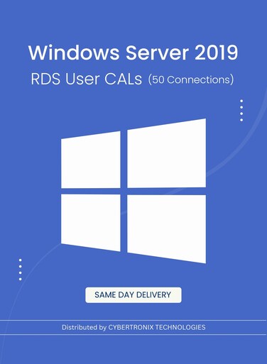 Microsoft Windows Server 2019 RDS User CALs (50 Connections)   Digital License   SAME DAY DELIVERY