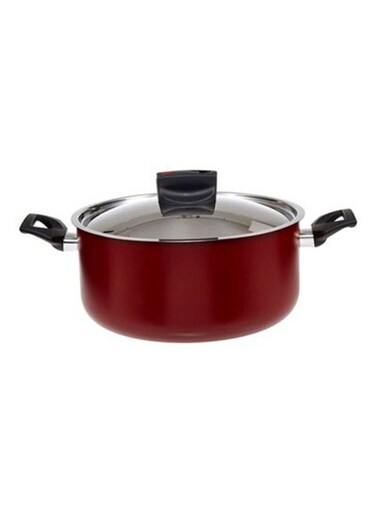 Safecook Non-Stick Covered Stockpot Red 30cm