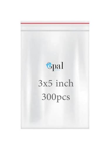 Opal Clear Plastic Ziplock Bags Poly Bag,Packaging,Zipper,Resealable Grip n for Snacks Bakery Cookies Candies wedding Gifts Party Favor Food Craft supplies (300pieces, 3x5inch9x13cm)