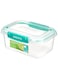 Sistema Klip It Plus Rectangular Storage Box, 1 Liter Capacity, Minty Teal
