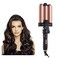 3 Barrel Curling Iron Wand Hair Waver Curler Iron Ceramic Triple Barrels, Crimper Hair Iron Hair Waving Styling Tool For Deep Waves