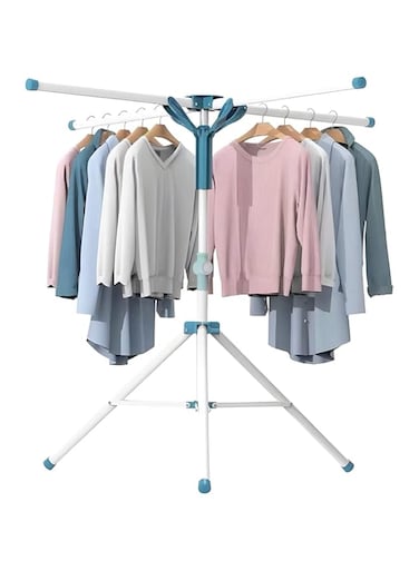 MIXDE Tripod Clothes Drying Rack, Garment Rack Portable and Foldable Space Saving Laundry Drying Rack for Outdoor and Indoor