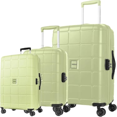 American Tourister Hundo Suitcase, Set of 3, (55 + 68 + 81 cm), 4 Spinner Wheels, Hard Top, Polypropylene, Frozen Matcha,Spacious Interior,TSA Lock,Expandable - 3 Years Global Warranty