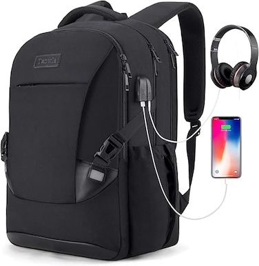 Tzowla Laptop Travel Backpack for Women Men,Water Resistant Anti-Theft College Backpacks Fits 15.6-17.3 Laptop/Notebook