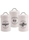 3 Piece Food Jars Canisters Sets, Metal Vintage Airtight Coffee Container, Coffee Sugar Tea Canister Set with Lid,Rustic Farmhouse Decor for Kitchen