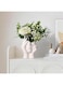 BrownLove Ceramic Face Vase White Flower Vase for Decor Female Form Face Vase Art Vase Modern Decorative Vase Centerpiece for Table Shelf Living Room Office Bedroom