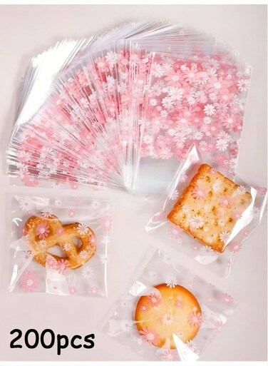 Self-Adhesive Cookie Bags &acirc;&euro;&ldquo; 7x7cm for Bakery, Candy, Cookies, Chocolate