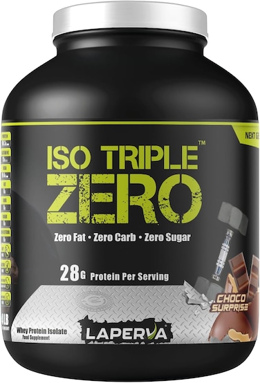 Laperva ISO Triple Zero Next Generation Whey Protein Isolate 4LB Choco Surprise   28g Protein, Zero Carb, Zero Sugar, 16g BCAA, 14g Glutamine, Muscle Growth &amp; Recovery