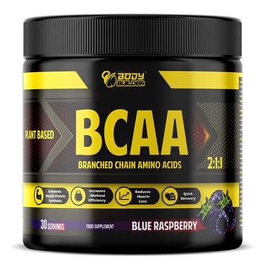 Body Builder BCAA, Blue Raspberry, 30