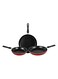 Triple Pack Frypan Set Red 28cm