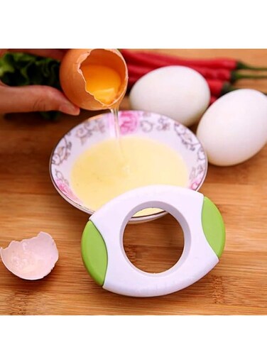 GulfDealz Perfect Soft Slicer Shell Boiled Egg Topper, Cutter and Cracker Sniper Opener blades (6 x 2 cm), Stainless Steel - White &amp; Green