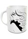 Impress White Ceramic Coffee Mug with Fashion Lady Design