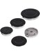 Generic Universal Cookware Cap Set Oven Gas Stovetop Flame Cap Cover Fits Most Stove Knobs Cover Kit Quality Metal Stove Knobs 4pc