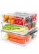Fridge Organizers, Fridge Storage, 10 Packs Stackable Refrigerator Pantry Organizer Bins with Lids, Clear Food Storage Bins
