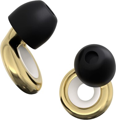 Loop Experience Plus Earplugs - High Fidelity Hearing Protection for Musicians, DJs, Drummers, Festivals, Concerts and Nightlife &ndash; 18dB Noise Reduction Ear Plugs &ndash; Extra Accessories Incl - Gold
