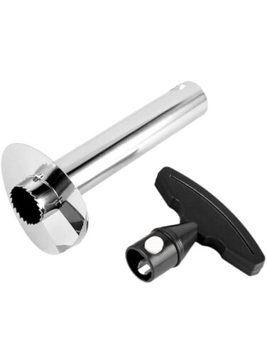 Dubai Gallery Stainless Steel Pineapple Peeler Silver/Black 83.7X83.7X245Millimeter