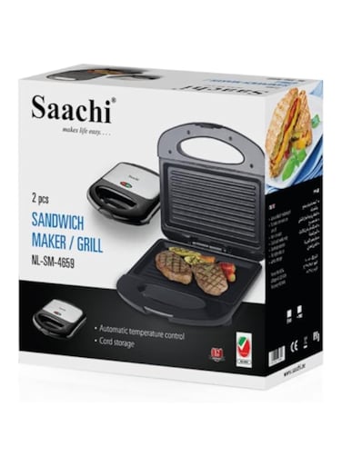 Saachi 2 Slice Sandwich Maker And Grill, NL-SM-4659