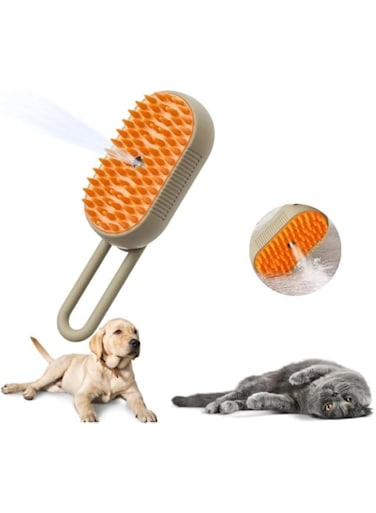 Aokraty Cat Brush, Cat Brush Steam, Self Cleaning Cat Steam Brush for Massage, Cat Hair Brush for Removing Tangled and Loosse Hair Pet Hair Removal Comb for Cat and Dog