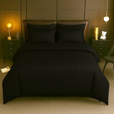 طقم غطاء لحاف مكون من 6 قطع - مقاس كينج، يتضمن غطاء لحاف واحد (220 × 240 سم)، وملاءة سرير واحدة (180 × 200 + 30 سم) و4 أكياس وسادة (53 × 75 سم)