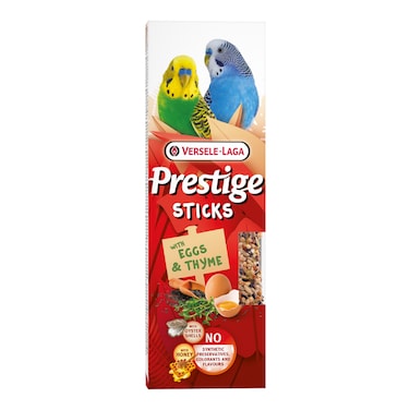 Versele Laga Prestige Sticks Small Parakeets with Eggs &amp; Thyme Bird Treat - 60G
