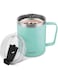 MILTON 400ml Vacuum Insulated Travel Coffee Mug with Straw &amp; Lid, Keeps Drinks Hot &amp; Cold for 10 Hours, 18/8 Stainless Steel Tumbler, Double-Walled Thermos Flask for Cappuccino - Clifton - Sea Foam