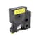 DYMO Standard D1 45018 Labeling Tape Black Print on Yellow Tape &ndash; 12mmx7mm   S0720580