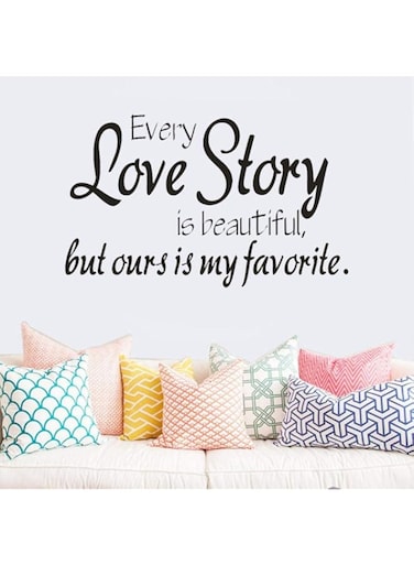 1pc Love Story Wall Stickers Removable Wall Art Sticker Living Room Adhesive Vinyl Decals Wallpaper Home Bedroom Decoration Wall Stickers