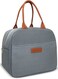 Insulated Lunch Bag for Men Women Kids with Strap Handles Wide Open Easy to Clean Insulated Lunch Bag Box for Office Work School Picnic Travel Leakproof Thermal Cooler Insulated Lunch Grey