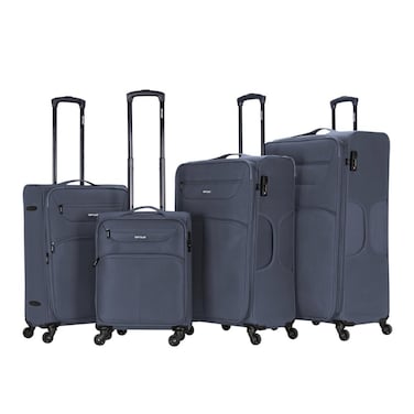 VIPTOUR VIPTOUR Set of 4 Light Weight Polyester Jacqard Trolley Luggage With Number Lock 20/24/28/32 Inches