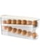 SANZEZ COOLive Auto Rolling Refrigerator Egg Carton,Large Capacity Egg Holder Tray for Refrigerator,Home Essentials Organization and Storage Box,12 Eggs Egg Holder,set of 1