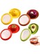 Oasisgalore 4 Pcs Avocado Saver,Reusable Storage Containers for Fridge,Onion Storage Avocado Saver Holder Lemon Keeper Tomato Holder,Fruit And Vegetable Storage Containers,Fresh Stretch Storage Pod