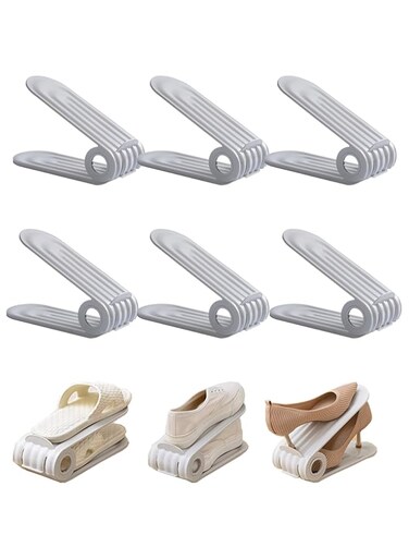 NALACAL Shoes Storage Rack ​Save Space, Adjustable Double Layer Stack Shoe Rack, Space-Saving Storage Rack Holder