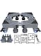 AOHRYME Universal Mobile Base With 4 Locking Wheels And 8 Strong Feet For Washer Dryer Washing Machine Stand Pedestal, Mini Fridge Refrigerator Stand, Adjustable Appliance Dolly Square, Moving Roller