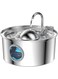 Stainless Steel Cat Water Fountain - Dogs&amp;Cats&amp;Pets&amp;Small Animals Automatic Bowl Dispenser - Pet Drinking Waterer Bowls Indoor - Auto Kitty Watering Dish Supplies - 108oz/3.2L Easy Cleaning Machine