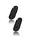 Stainless Steel Decorative Tray Set - 7 Inch Long Oval Jewelry Dish, Cosmetics Organizer, Bathroom Clutter Storage, Serving Platter, Matte Black (Pack of 2)